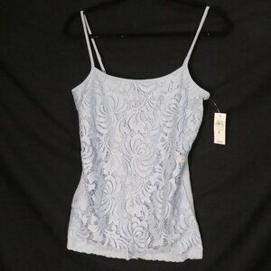 ANN TAYLOR FACTORY Blue Floral Lace Camisole Tank Top - Small - NWT